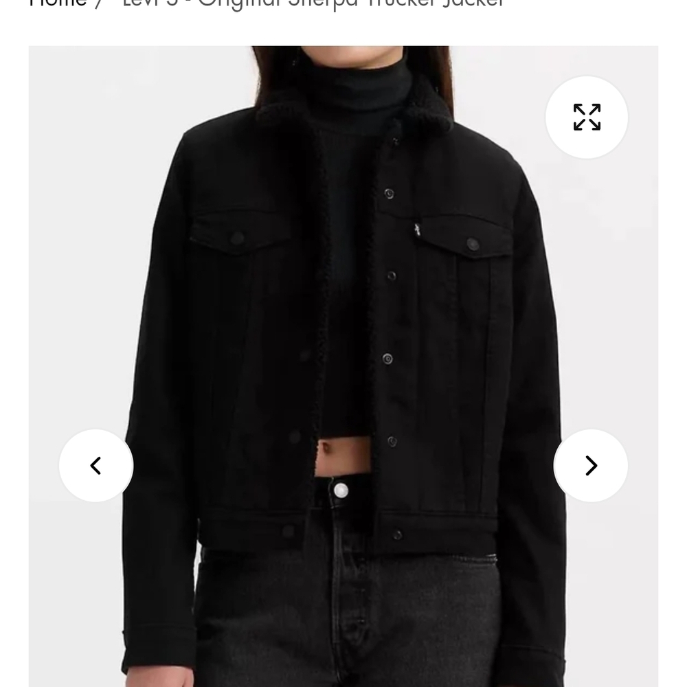 Levi's Black Jean Jacket Cropped Denim